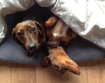 Handgemachter Hunde-Kuschelsofa-Sack