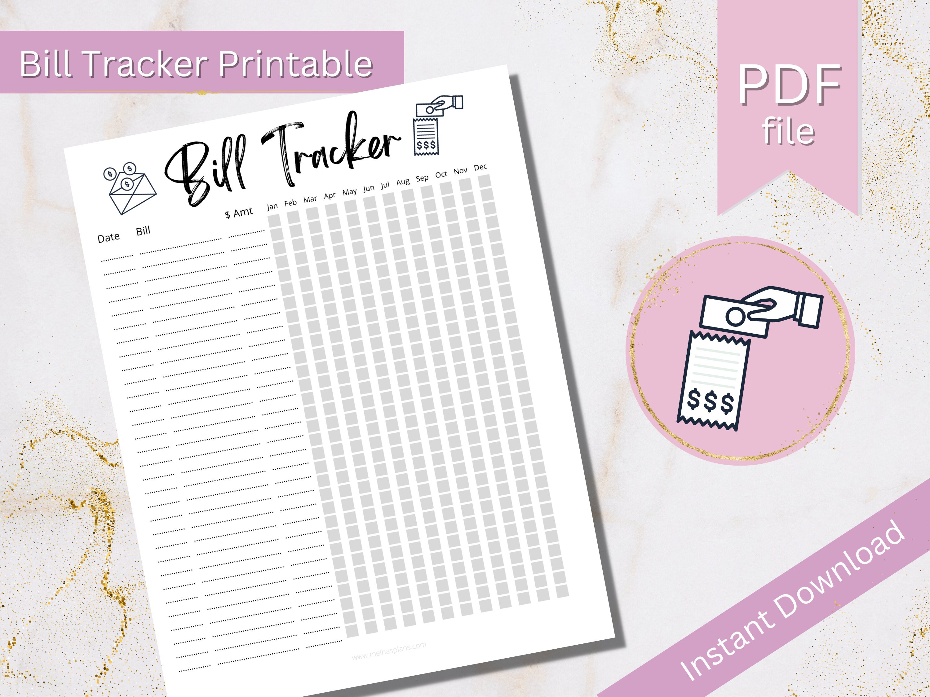 Bill Tracker Printable - Etsy