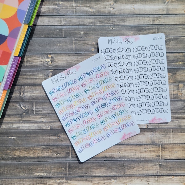 Weekly Habit Tracker Planner Stickers