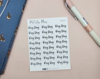 Payday small script Planner Stickers