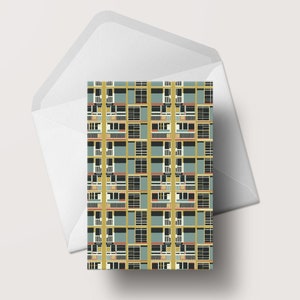 Carte de voeux vierge Park Hill - Carte - Architecture - Brutalisme - A6 - #046