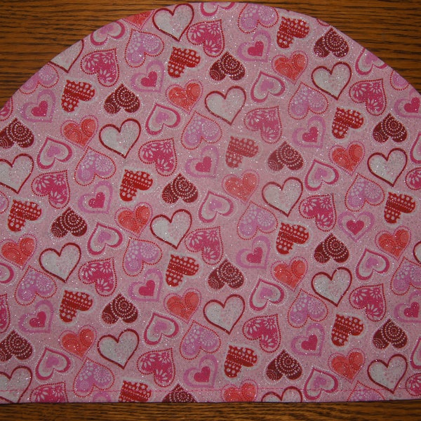 Large Tea Cozy Cover (To be used with my LARGE TEA COZY): Pink Hearts