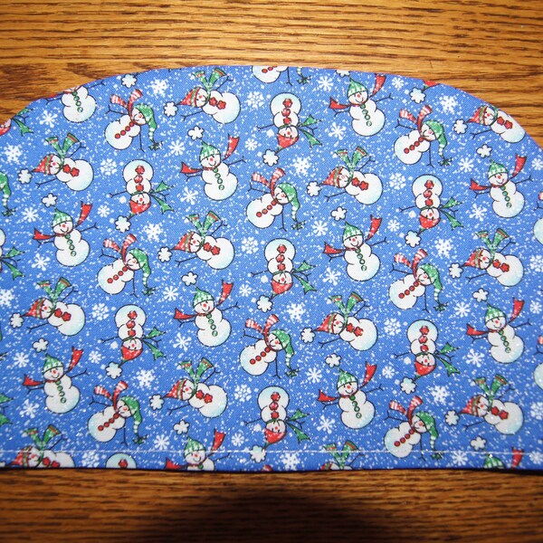 Sm Tea Cozy Cover (to be used with my SMALL TEA COZY): Tiny Snowmen