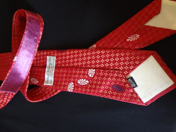 Tie Made by Eunice F. Almguist 100% Silk Custom V… - image 9