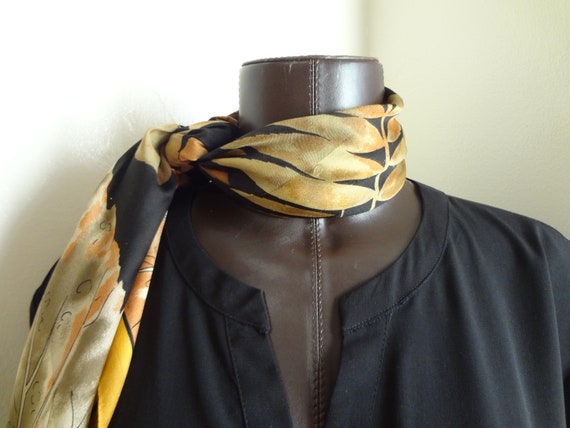 1960's Scarf by Kathie Lee in Lovely Fall Colors … - image 10