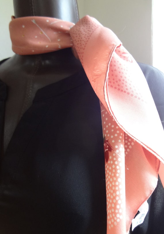 Polyester Scarf Vintage in a Soft Peach by Valent… - image 8