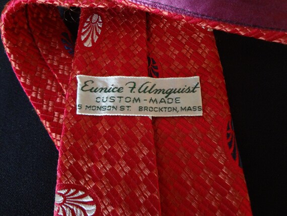 Tie Made by Eunice F. Almguist 100% Silk Custom V… - image 10