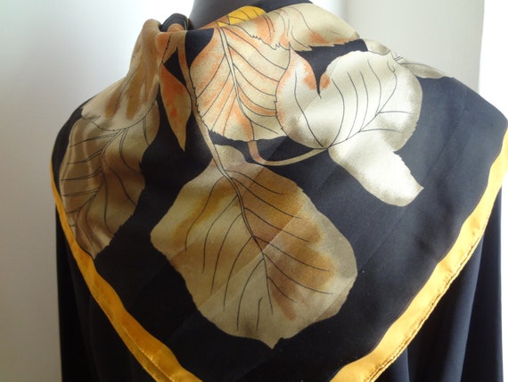 1960's Scarf by Kathie Lee in Lovely Fall Colors … - image 9