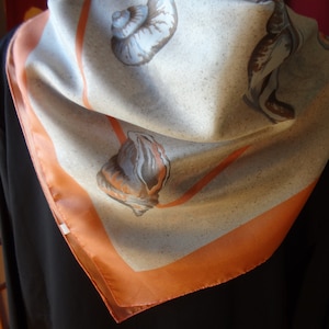 Avon Scarf Polyester Sea Shell Scarf In Peach and Sand Color