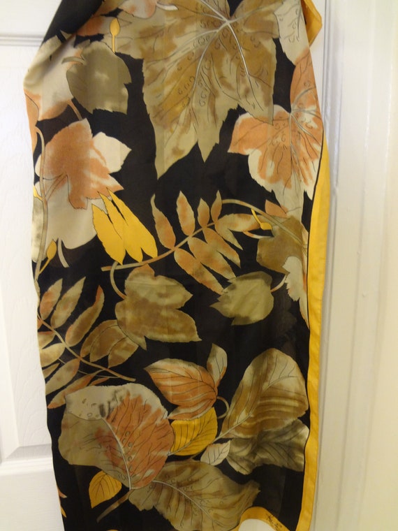 1960's Scarf by Kathie Lee in Lovely Fall Colors … - image 2