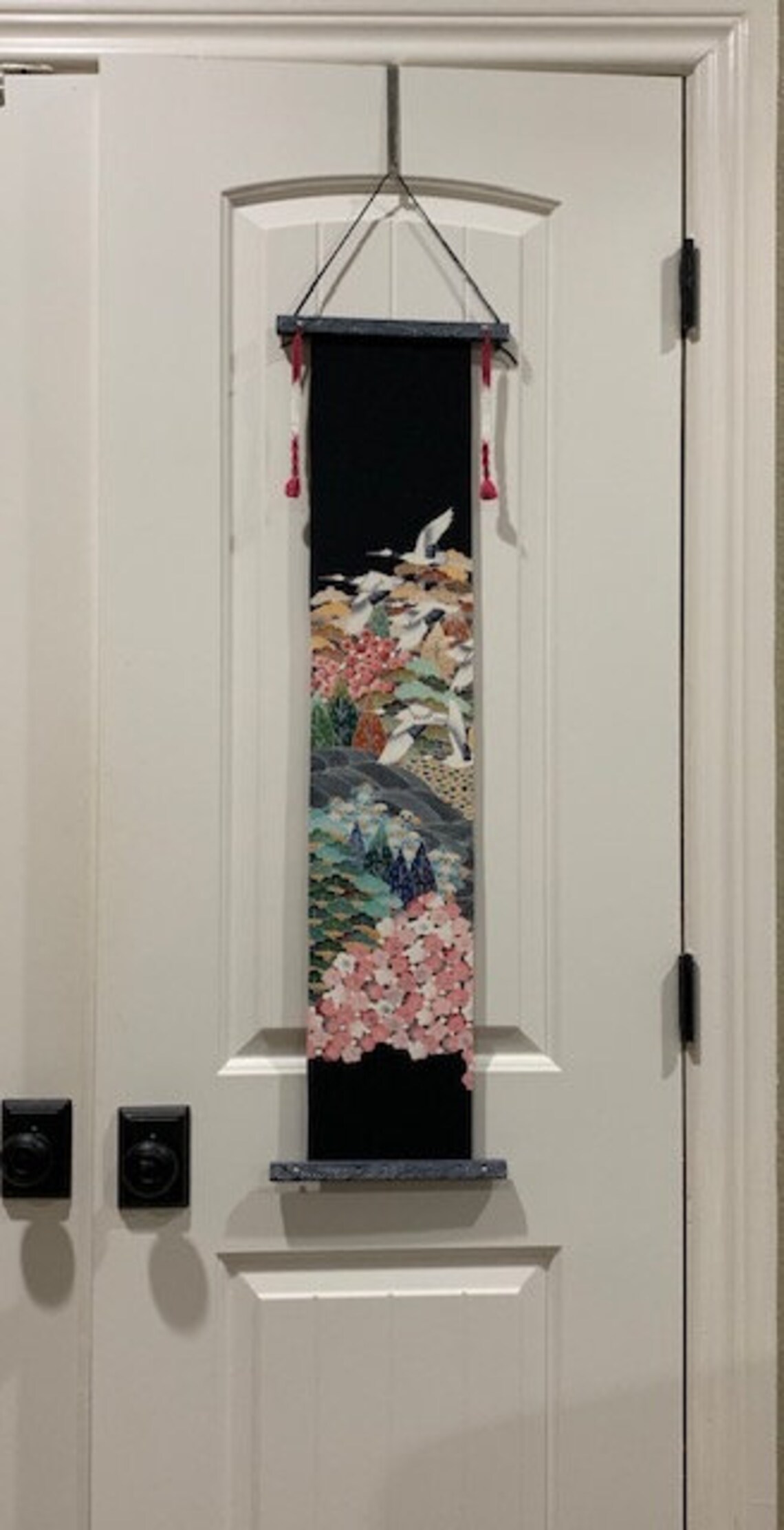 Vintage Japanese Kimono Silk Wall Art Wall Hanging Etsy UK