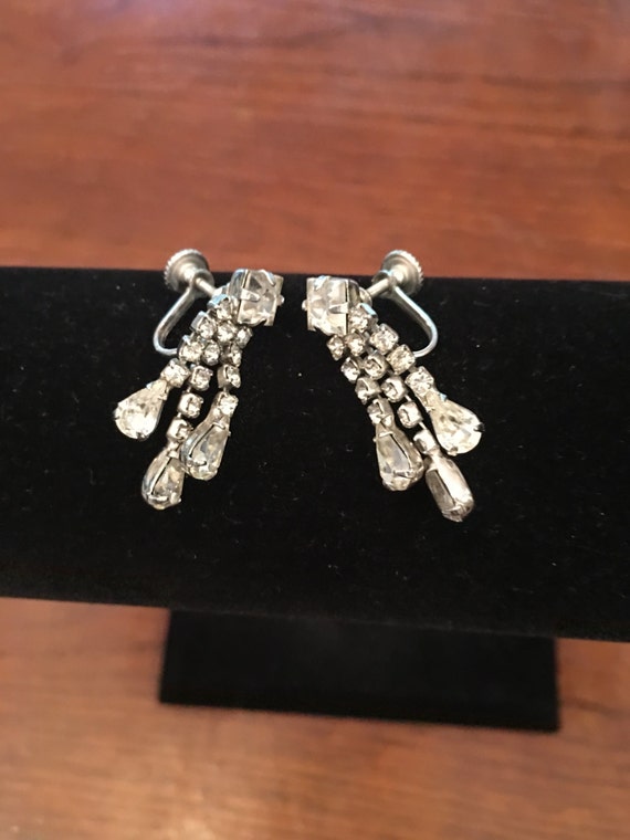 Vintage Swarovski Crystal Dangle Earrings / SALE! - image 5