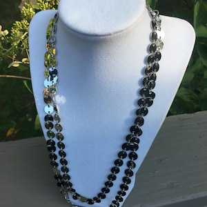 Vintage Silver Tone Adjustable Chain Necklace