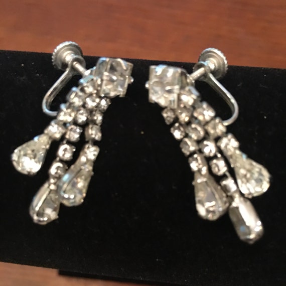Vintage Swarovski Crystal Dangle Earrings / SALE! - image 4