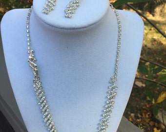 Vintage Swarovski Crystal  Necklace and Earring Set