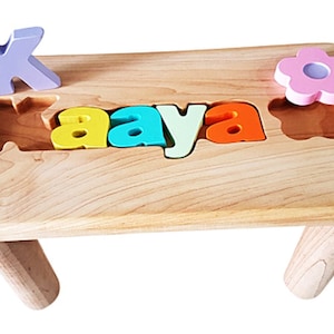 Name Puzzle Stool- Educational puzzles - Custom name puzzle- Name Puzzle Stool -Name Puzzle- Name Puzzle -Personalized Name Puzzle for Kids