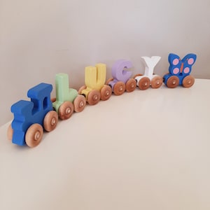 Personalised Wooden Magnetic Train,Letter Train, Wooden Train, Toy Train, Birthday gift Wooden Toy