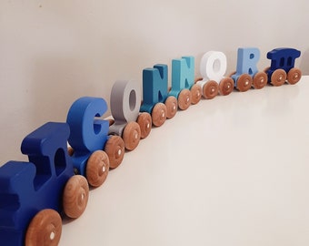 Personalised Wooden Magnetic Train,Personalised Wooden Toy Train,, Wooden Train, Wooden Train, Toy Train, Personalised Wooden Toy