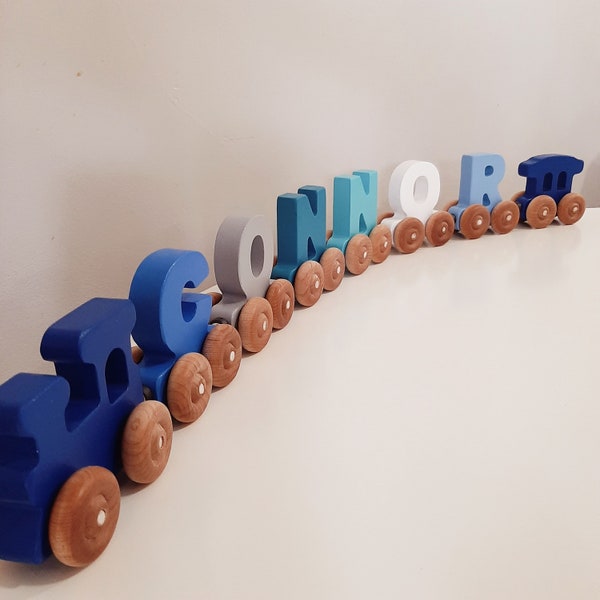 Personalised Wooden Magnetic Train,Personalised Wooden Toy Train,, Wooden Train, Wooden Train, Toy Train, Personalised Wooden Toy