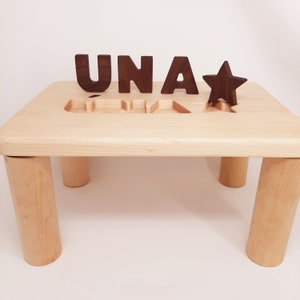 Bench Name -Personalized Baby-Wooden Chair -Name Bench- Custom puzzle-  Baby shower gift-Educational puzzles-  Custom name -Free Engraving