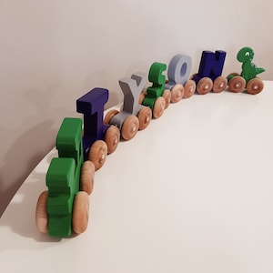 Newborn Gift,Letter Train, Wooden Train, Toy Train, Birthday gift Wooden Toy