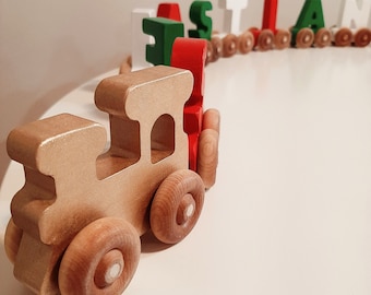 Personalised Wooden Magnetic Train,Personalised Wooden Toy Train,, Wooden Train, Wooden Train, Toy Train, Personalised Wooden Toy