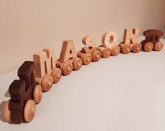 Personalised Wooden Magnetic Train,Letter Train, Wooden Train, Toy Train, Birthday gift Wooden Toy