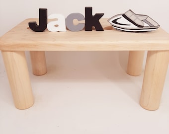 Girls Puzzle Name Bench, Wood Kids Bench Name, Maple Name Puzzle Bench, Personalized Toddler Bench Wooden, Custom Gift for Kids Christmas