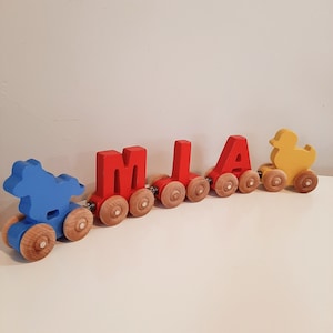 Personalised Wooden Magnetic Train,Letter Train, Wooden  Train, Toy Train, Birthday gift Wooden Toy