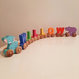 Personalised Wooden Magnetic Train,Letter Train, Wooden Train, Toy Train, Birthday gift Wooden Toy