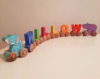 Personalised Wooden Magnetic Train,Letter Train, Wooden Train, Toy Train, Birthday gift Wooden Toy