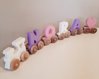 Personalised Wooden Magnetic Train,Personalised Wooden Toy Train,, Wooden Train, Wooden Train, Toy Train, Personalised Wooden Toy