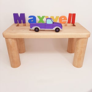 Bench Name -Personalized Baby-Wooden Chair -Name Bench- Custom puzzle-  Baby shower gift-Educational puzzles-  Custom name -Free Engraving