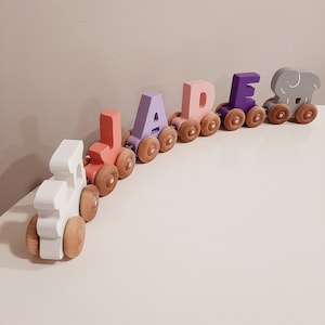Personalised Wooden Magnetic Train,Letter Train, Wooden Train, Toy Train, Birthday gift Wooden Toy