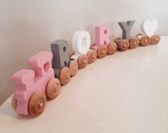 Personalised Wooden Magnetic Train,Letter Train, Wooden Train, Toy Train, Birthday gift Wooden Toy