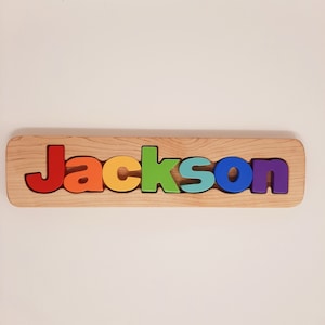 Handmade Name Puzzle Girl, Custom Wood Puzzle with Name, Wooden Name Puzzle with Shapes, Girl Name Puzzle Mixed Letters, New Baby Gift Name