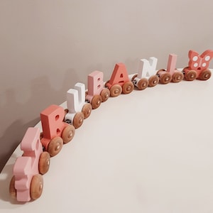 Personalised Wooden Magnetic Train,Letter Train, Wooden Train, Toy Train, Birthday gift Wooden Toy