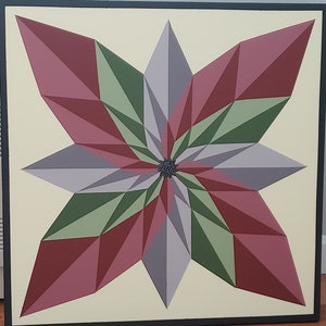 Barn quilt, Blossom Whirl Barn Quilt Outdoor quilt, Wall Art, Barn Quilt for outdoors, Painting, Garden, Fence, wood Quilt ,24&quot;x24&quot;
