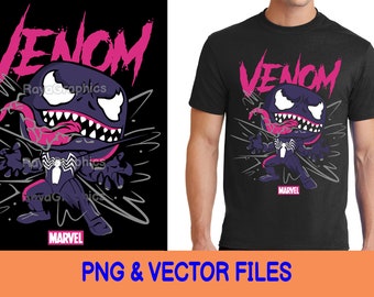 Venom Cartoon - Digital Download PNG and Vector AI Files