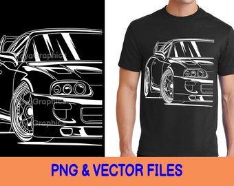 1994 Toyota Supra - Digital Download PNG and Vector AI Files