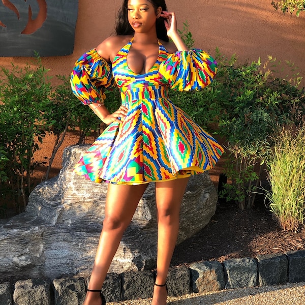 African Kente Dresses Women – Etsy