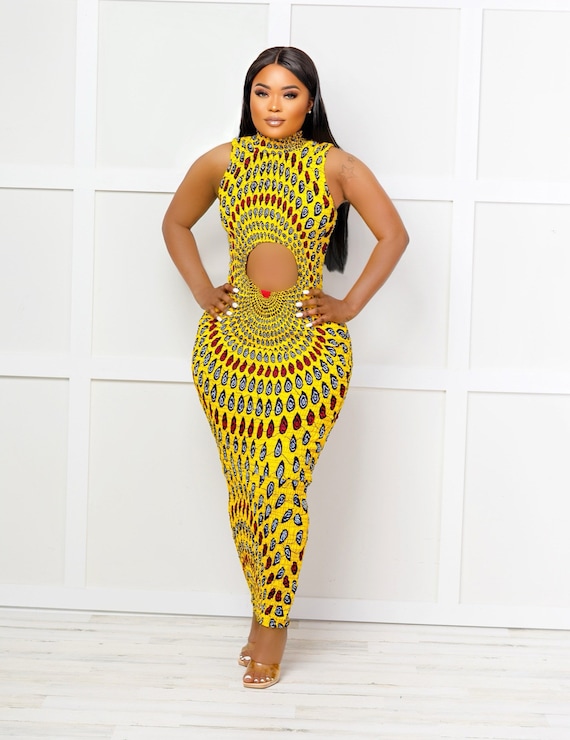beach cutout dress 'Flavia' Cutout Print Maxi Dress main image 0
