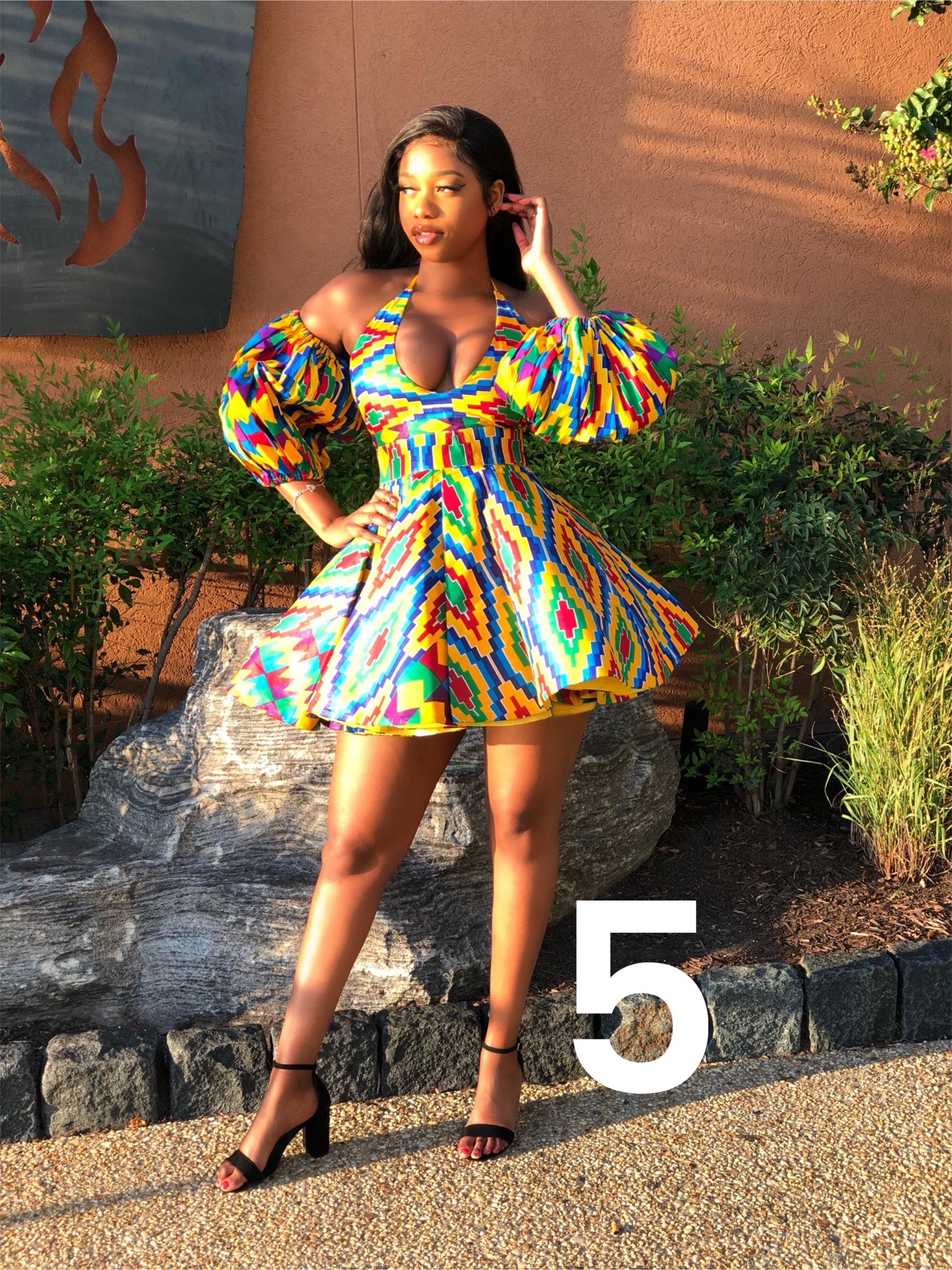 Araba Doll Kente Dress / Kente Dress / African Print / Ghana Made / African fabric / Ghana / African clothing for women