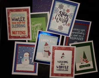 8 Holiday Note Cards #2