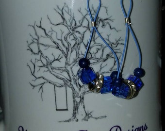 Sparkling shades of blue earrings