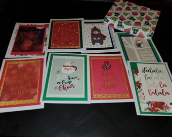 8 Holiday Note Cards #3