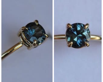 Australian Natural sapphire in 14K gold