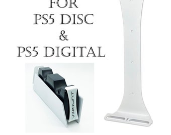 Playstation 5 PS5 Fat/Pro version Wall Mount with DualSense Charger Mount - White - ViMount