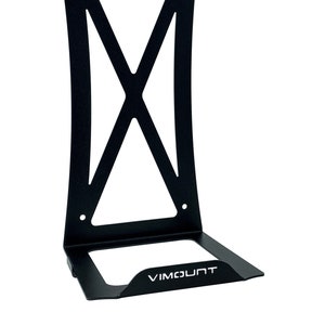 May include: Black metal wall mount with the word "VIMOUNT" printed in white on the top and bottom.