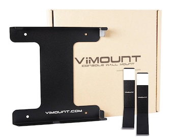 PlayStation 4 SLIM + 2pcs Controller Wall Mount PS4 Black Metal Holder - ViMount